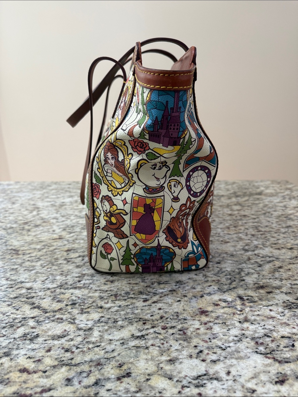 Dooney & Bourke Disney Parks Beauty & the Beast Dream Big Princess Leather Tote - Picture 4 of 16